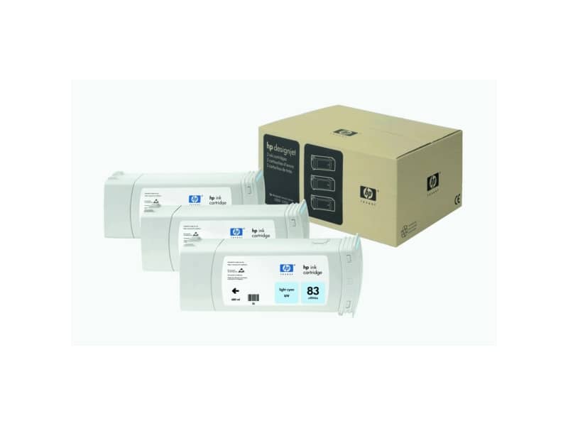 cartucce inkjet dye 83 HP ciano chiaro  Conf. 3 - C5076A