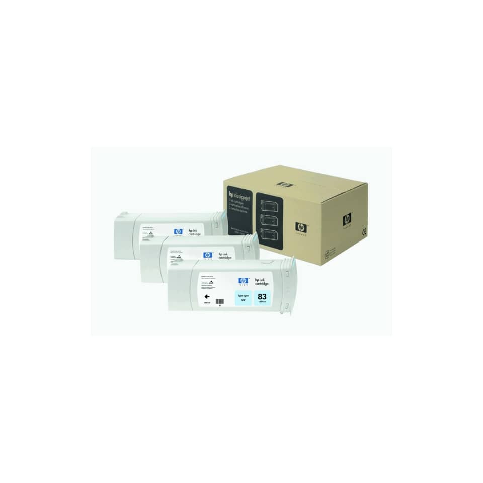 cartucce inkjet dye 83 HP ciano chiaro  Conf. 3 - C5076A