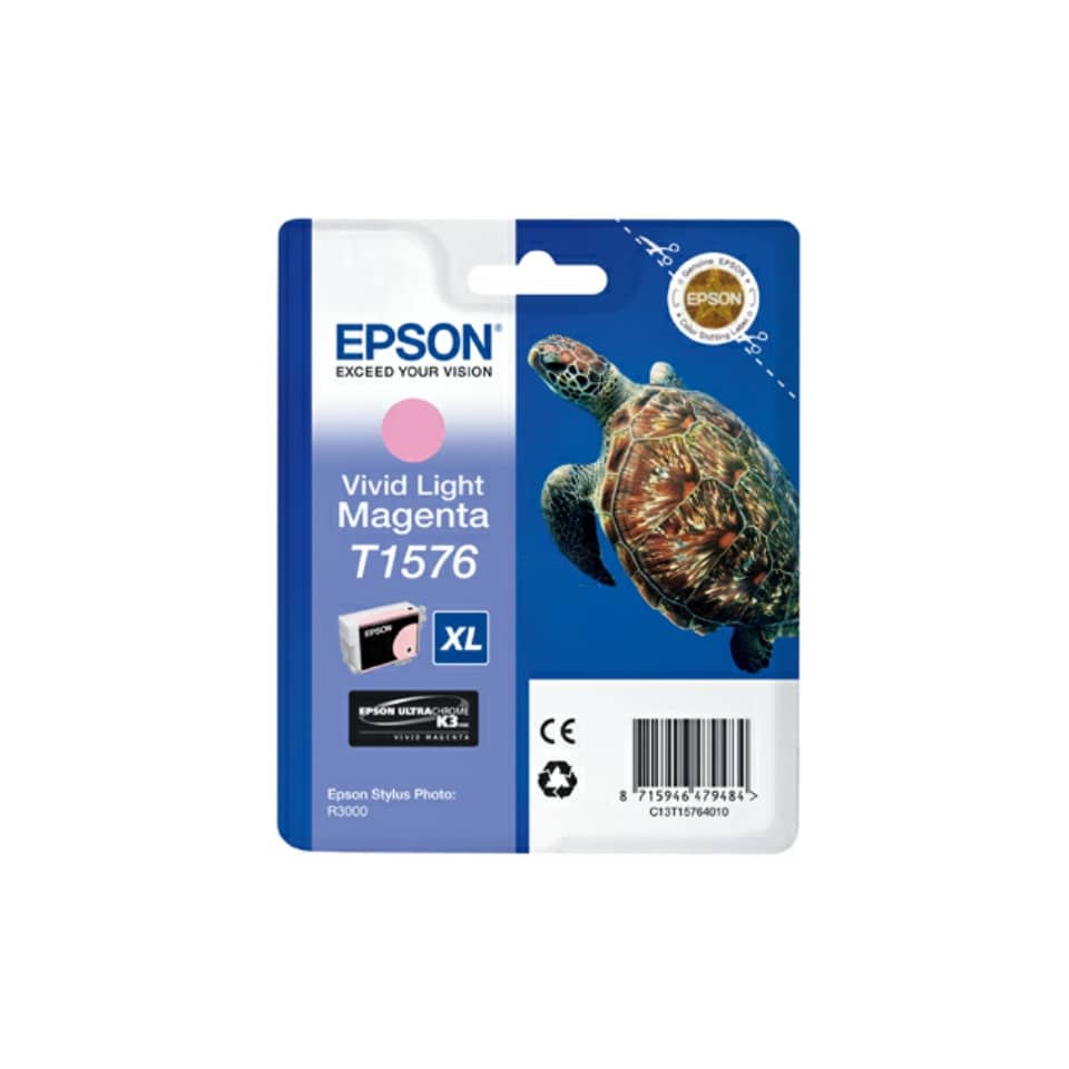 Cartuccia inkjet alta capacità ink pigmentato blister RS T1576 Epson magenta chiaro vivido - C13T15764010