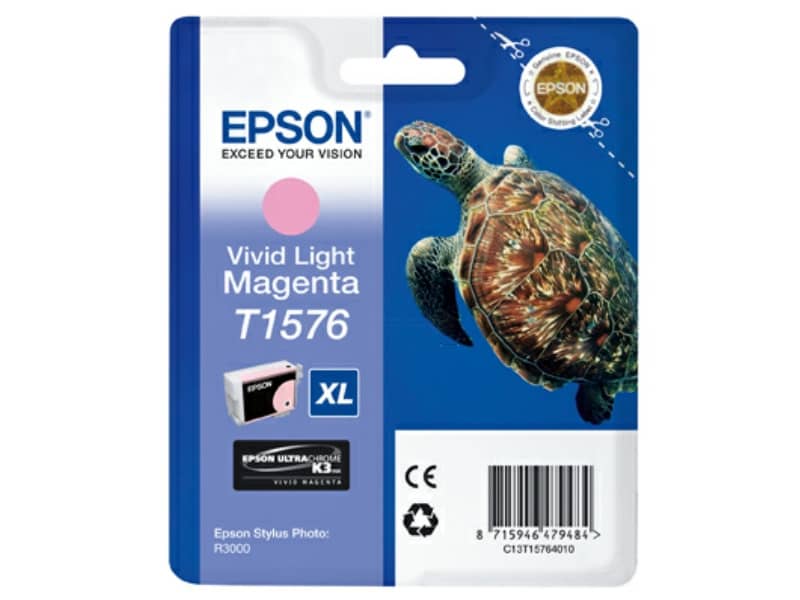 Cartuccia inkjet alta capacità ink pigmentato blister RS T1576 Epson magenta chiaro vivido - C13T15764010