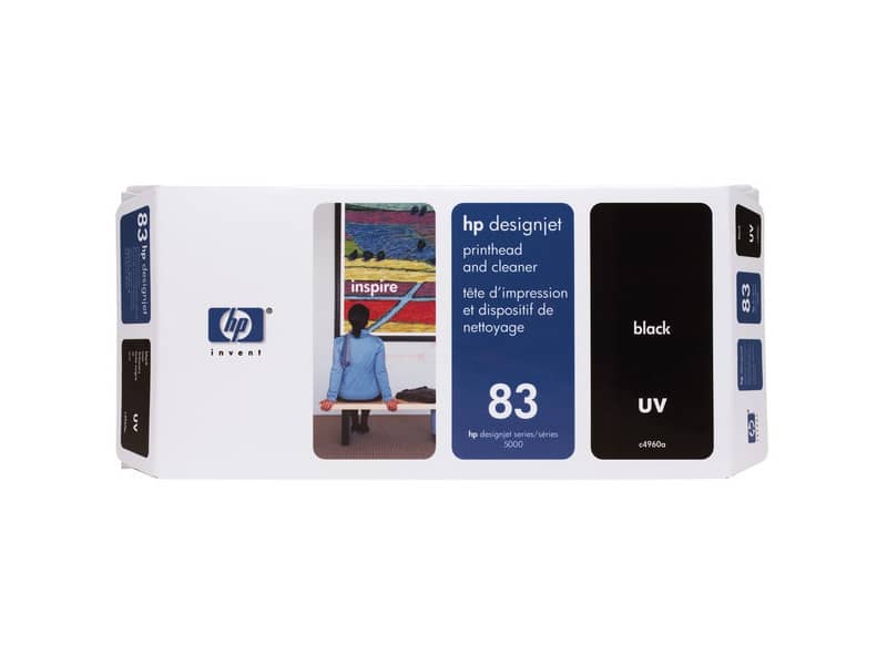Testina di stampa UV + dispositivo di pulizia 83 HP nero C4960A