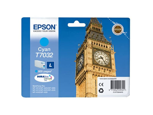 Cartuccia inkjet standard ink pigmentato blister RS T7032 Epson ciano C13T70324010