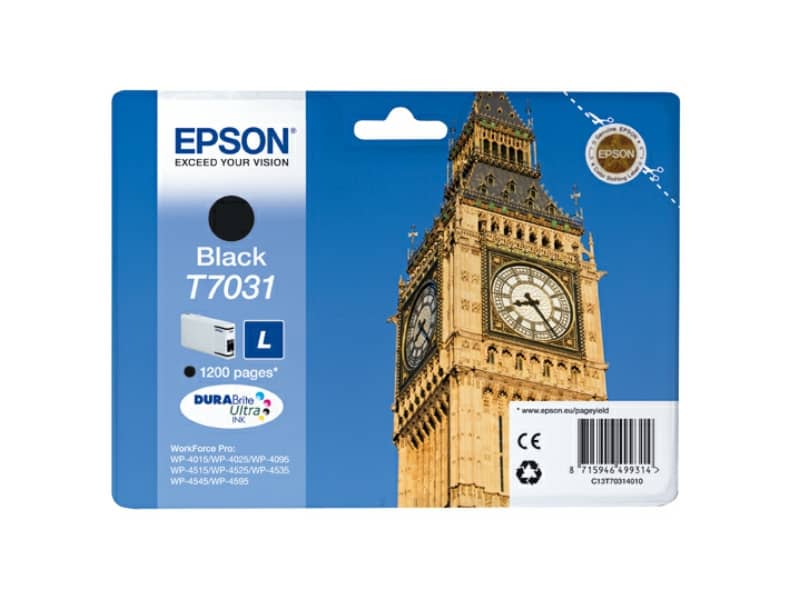 Cartuccia inkjet standard ink pigmentato blister RS T7031 Epson nero C13T70314010