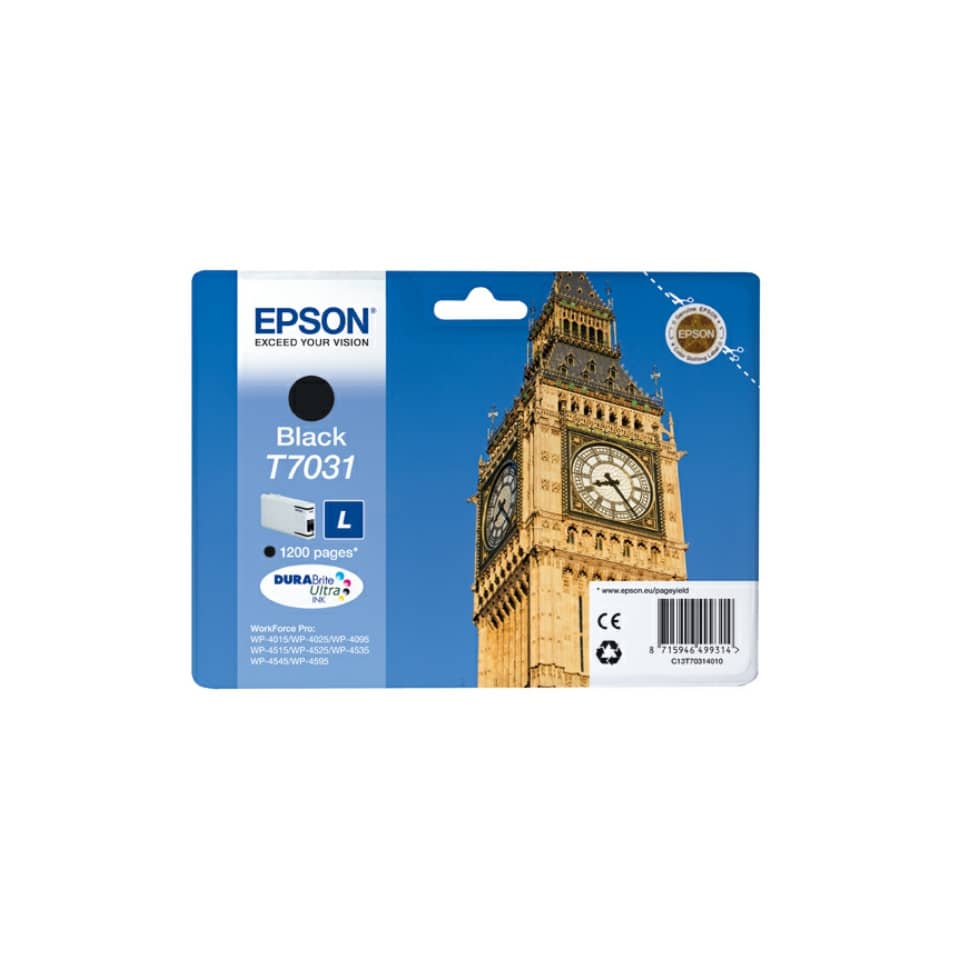 Cartuccia inkjet standard ink pigmentato blister RS T7031 Epson nero C13T70314010