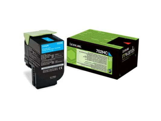 Toner alta resa return program 702HC Lexmark ciano 70C2HC0