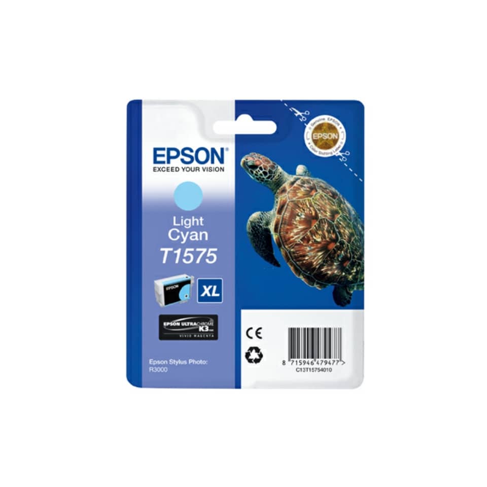 Cartuccia inkjet alta capacità ink pigmentato blister RS T1575 Epson ciano chiaro - C13T15754010