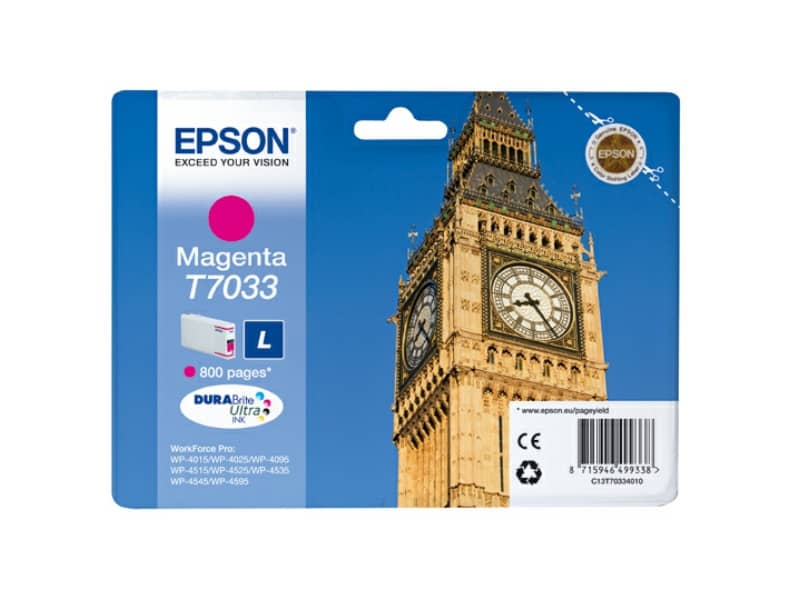 Cartuccia inkjet standard ink pigmentato blister RS T7033 Epson magenta C13T70334010