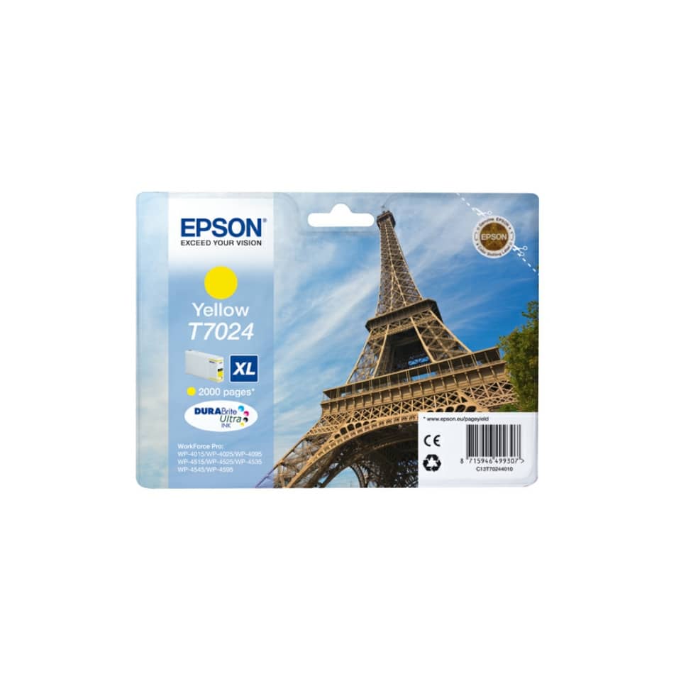 Cartuccia inkjet alta capacità ink pigmentato blister RS T7024 Epson giallo C13T70244010