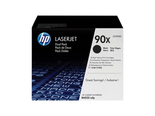 Toner alta capacità 90X HP nero  Conf. 2 - CE390XD