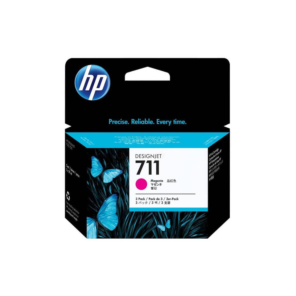 Cartucce inkjet 711 HP magenta  Conf. 3 - CZ135A