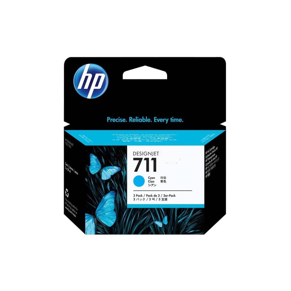 Cartucce inkjet 711 HP ciano  Conf. 3 - CZ134A