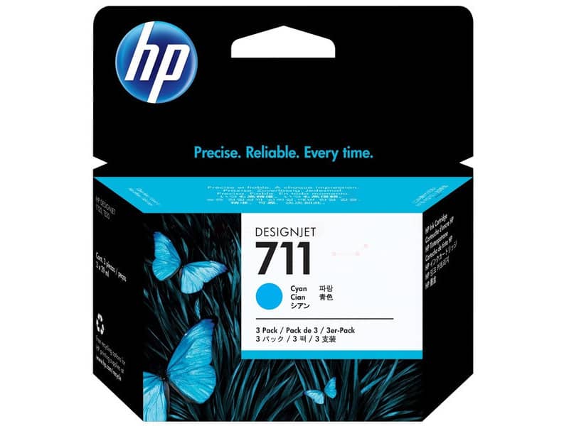 Cartucce inkjet 711 HP ciano  Conf. 3 - CZ134A