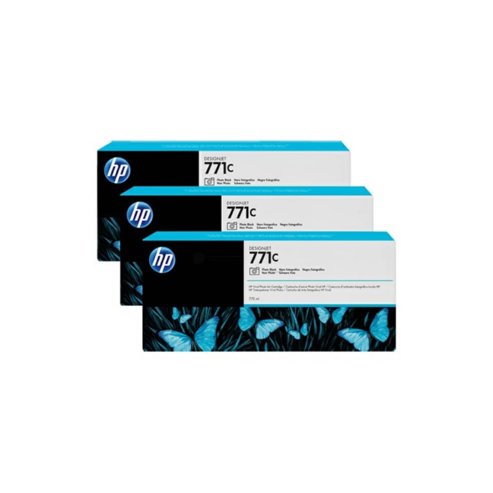Cartucce inkjet 771C HP nero foto  Conf. 3 - B6Y37A
