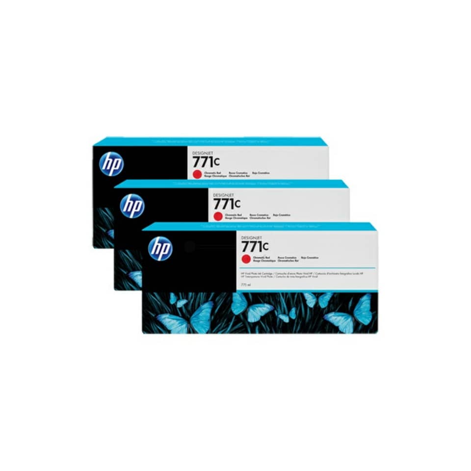 Cartucce inkjet 771C HP rosso cromatico  Conf. 3 - B6Y32A