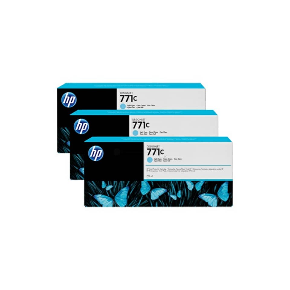 Cartucce inkjet 771C HP ciano chiaro  Conf. 3 - B6Y36A