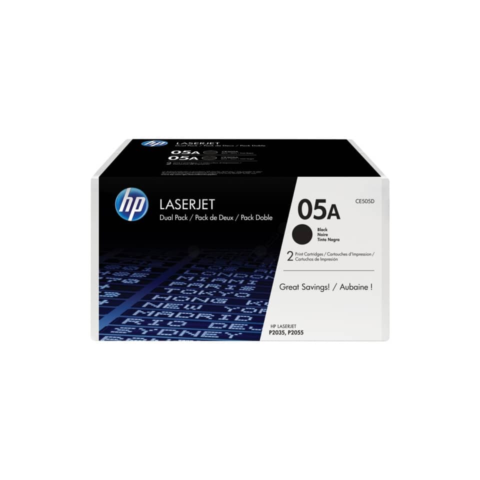 Toner 05A HP nero  Conf. 2 - CE505D