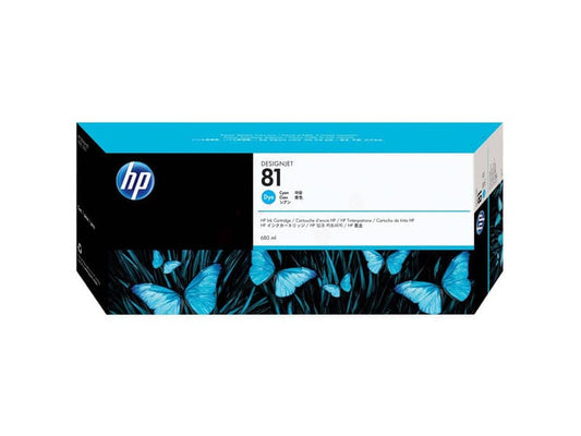 Cartuccia inkjet dye 81 HP ciano standard C4931A