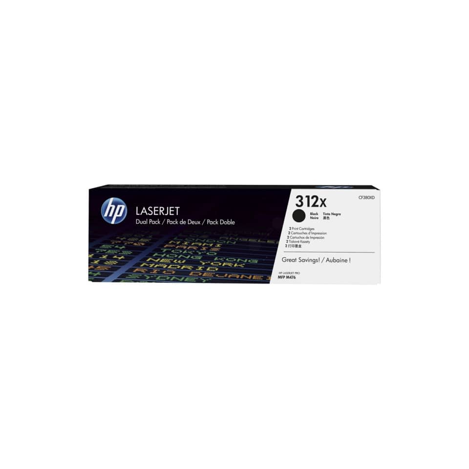 Toner 312X HP nero  Conf. 2 - CF380XD