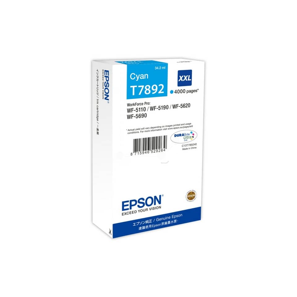 Cartuccia inkjet altissima resa T7892 - XXL Epson ciano C13T789240