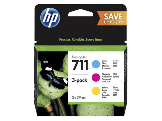 cartucce inkjet 711 HP ciano+magenta+giallo Conf. 3 - P2V32A