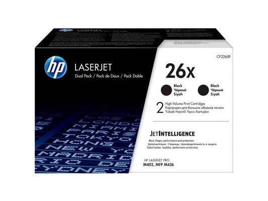 Toner alta capacità 26X HP nero Conf. 2 - CF226XD