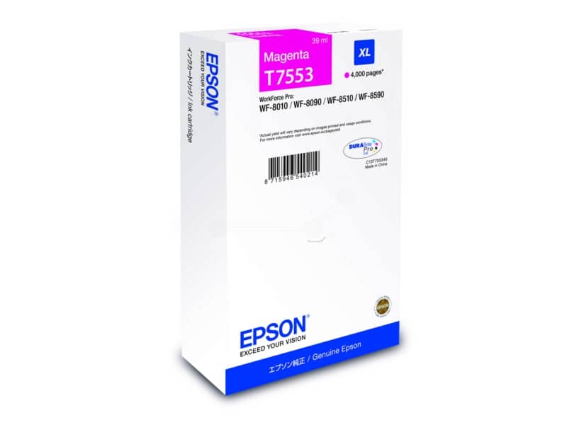 Cartuccia inkjet altissima resa T7553XL Epson magenta C13T755340