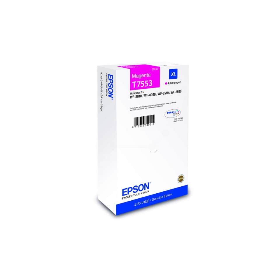 Cartuccia inkjet altissima resa T7553XL Epson magenta C13T755340