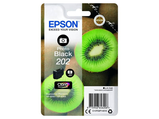 Cartuccia inkjet Kiwi 202 Epson nero fotografico C13T02F14010