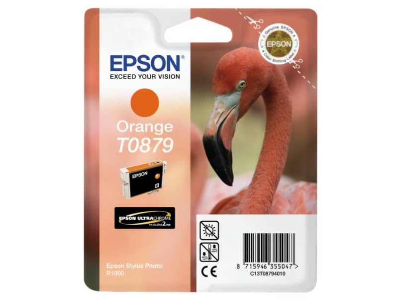 Cartuccia inkjet ink pigmentato blister RS T0879 Epson arancio C13T08794010