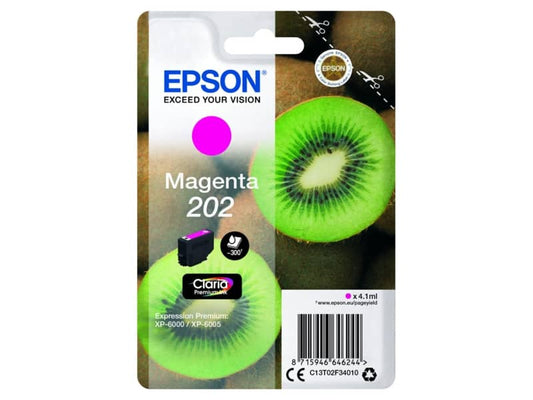 Cartuccia inkjet Kiwi 202 Epson magenta  C13T02F34010