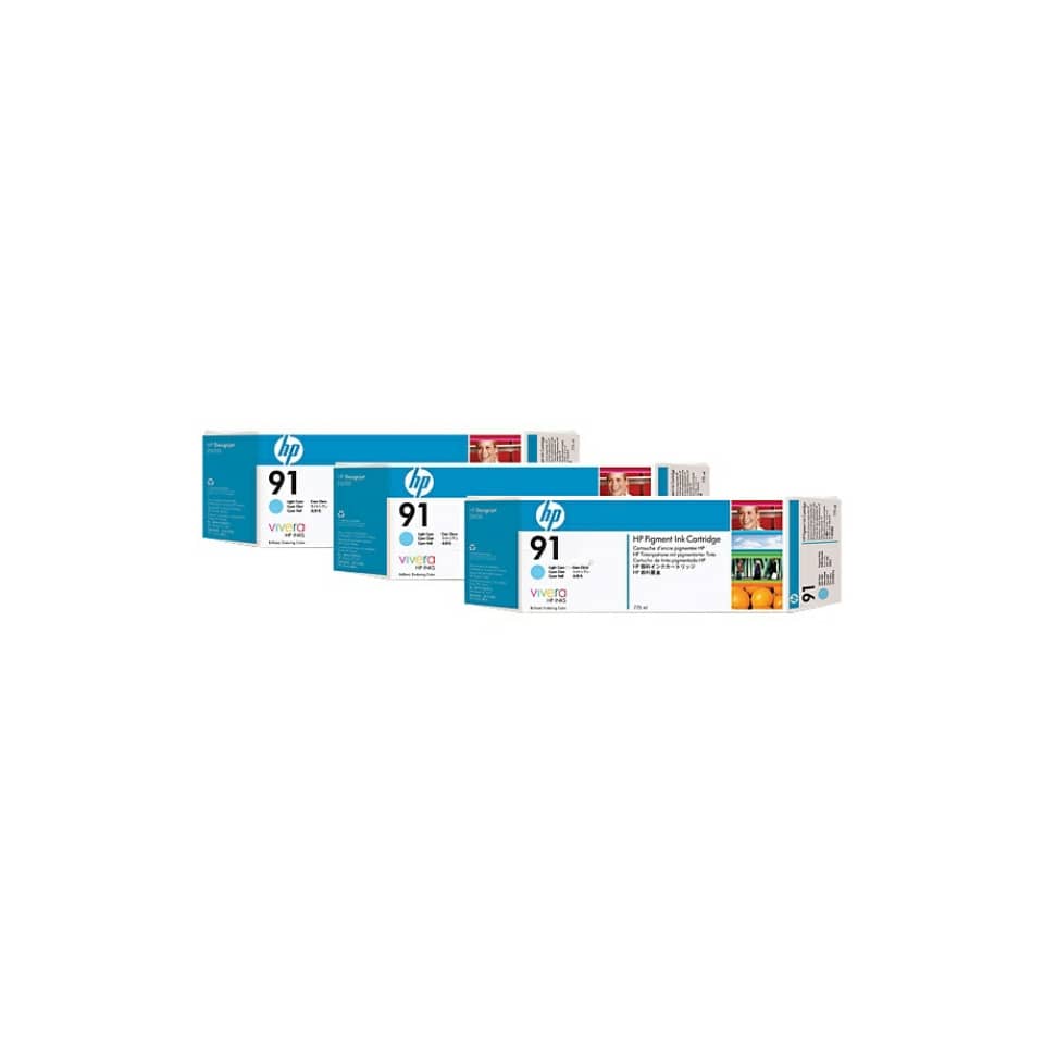 cartucce inkjet 91 HP ciano chiaro Conf. 3 - C9486A