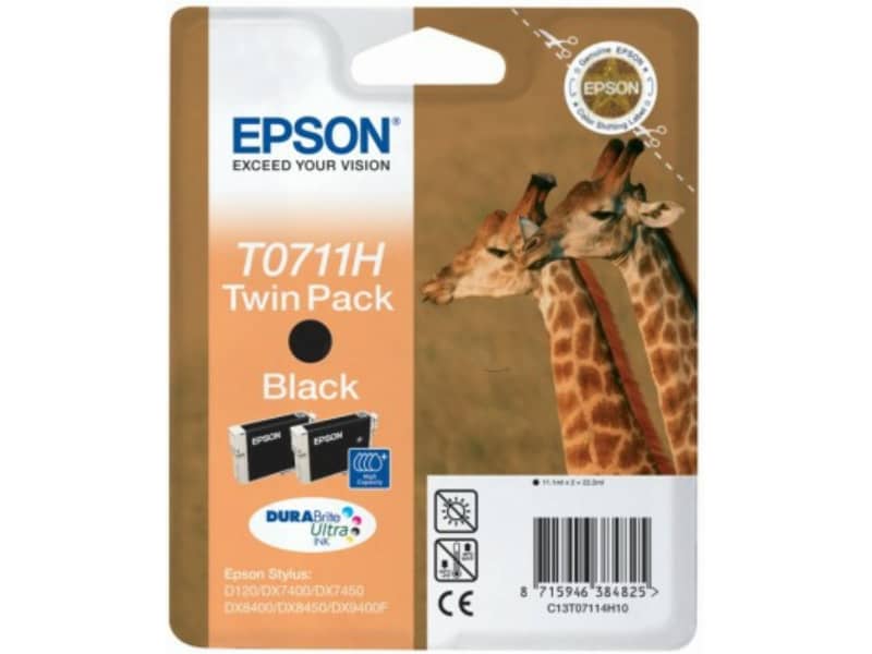 Cartucce inkjet ink pigmentato blister RS T0711H Epson nero Conf. 2 - C13T07114H10