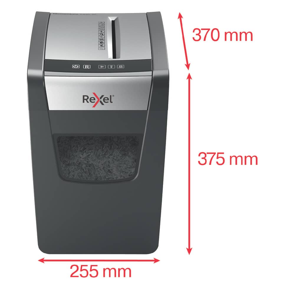 Distruggidocumenti uso moderato Rexel Momentum X312-SL Slimline - P-3 - 23 L taglio a frammenti 5x42 mm - 2104574EU