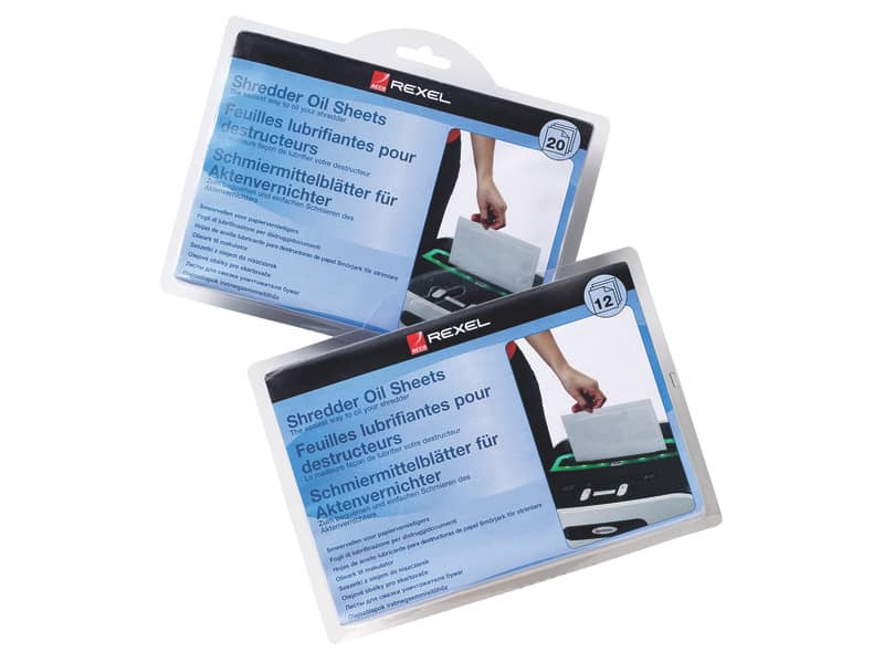 Fogli lubrificanti per distruggidocumenti Rexel Formato A5 conf. 20 fogli - 2101949
