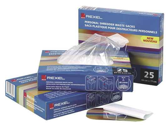 Sacchetti di plastica per distruggidocumenti Rexel AS 115 L conf. da 100 - 40070