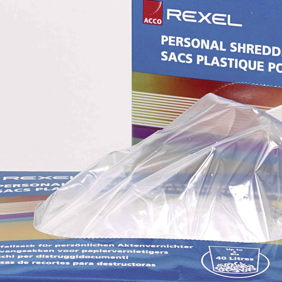 Sacchetti di plastica per distruggidocumenti Rexel AS 115 L conf. da 100 - 40070