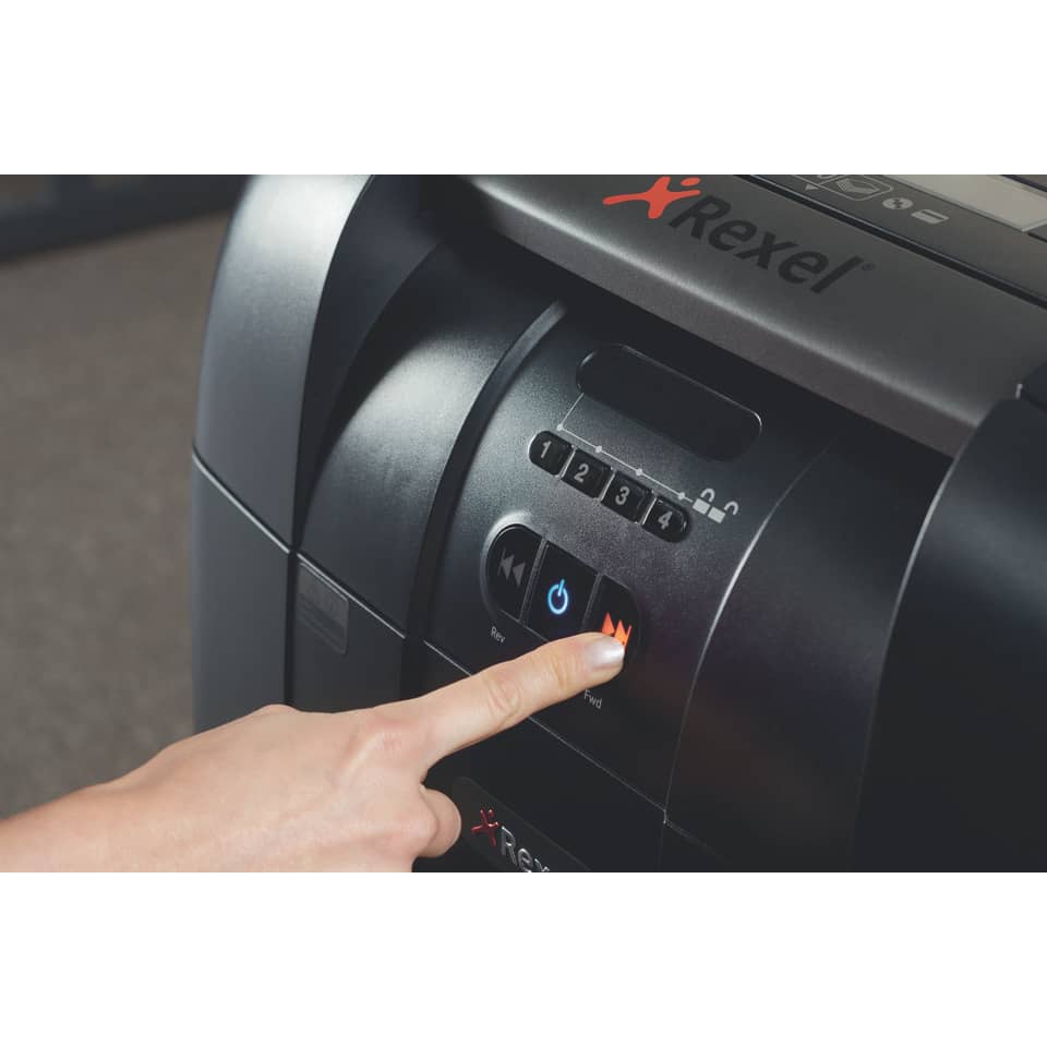 Distruggidocumenti ad alimentazione automatica Rexel Auto+600X P-4 80 L taglio a frammenti 4x40 mm - 2103500EUA
