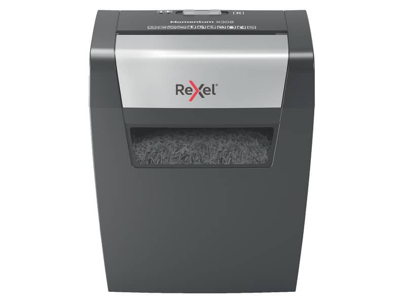 Distruggidocumenti uso personale Rexel Momentum X406 - P-4 - 15 L - taglio a frammenti 4x30 mm - 2104569EU