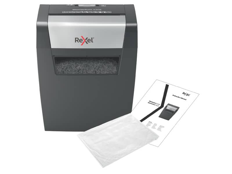 Distruggidocumenti uso personale Rexel Momentum X406 - P-4 - 15 L - taglio a frammenti 4x30 mm - 2104569EU