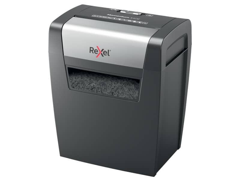 Distruggidocumenti uso personale Rexel Momentum X406 - P-4 - 15 L - taglio a frammenti 4x30 mm - 2104569EU