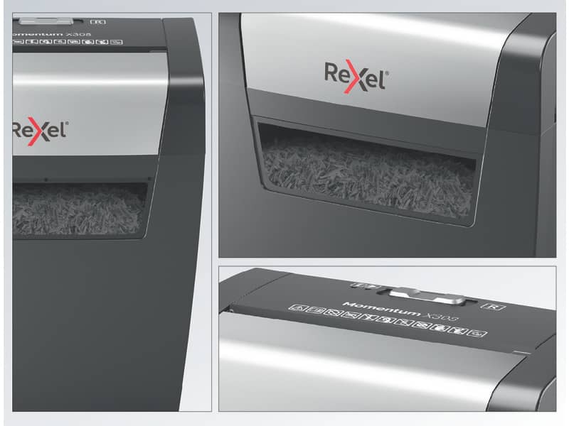 Distruggidocumenti uso moderato Rexel Momentum X308 - P-3 - 15 L - taglio a frammenti 5x42 mm - 2104570EU