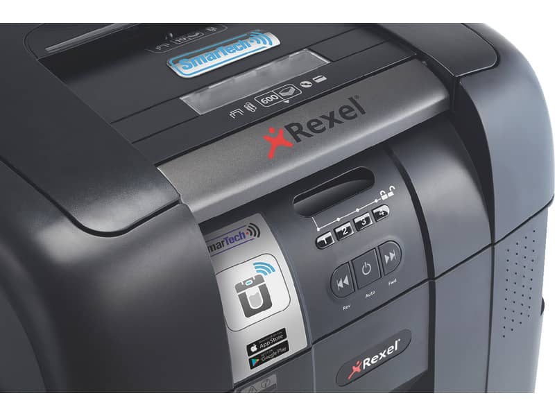 Distruggidocumenti ad alimentazione automatica Rexel Auto+600X Smartech P-4 80 L taglio frammenti 4x40 mm 2103500EUS