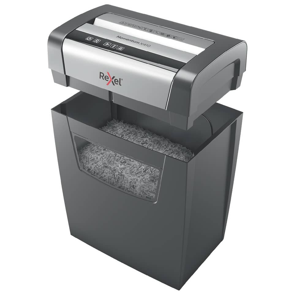 Distruggidocumenti uso moderato Rexel Momentum X312 - P-3 - 23 L - taglio a frammenti 5x42 mm - 2104572EU