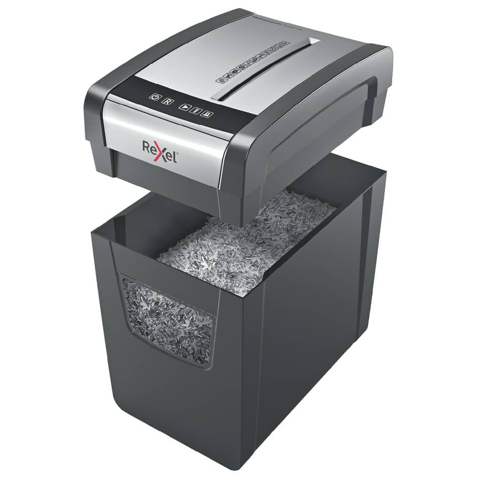 Distruggidocumenti uso moderato Rexel Momentum X410-SL Slimline P-4 - 23 L- taglio a frammenti 4x28 mm - 2104573EU