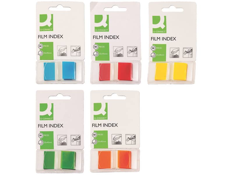 Segnapagina Q-Connect 25x43 mm arancio  blocchetto da 50 - KF03636