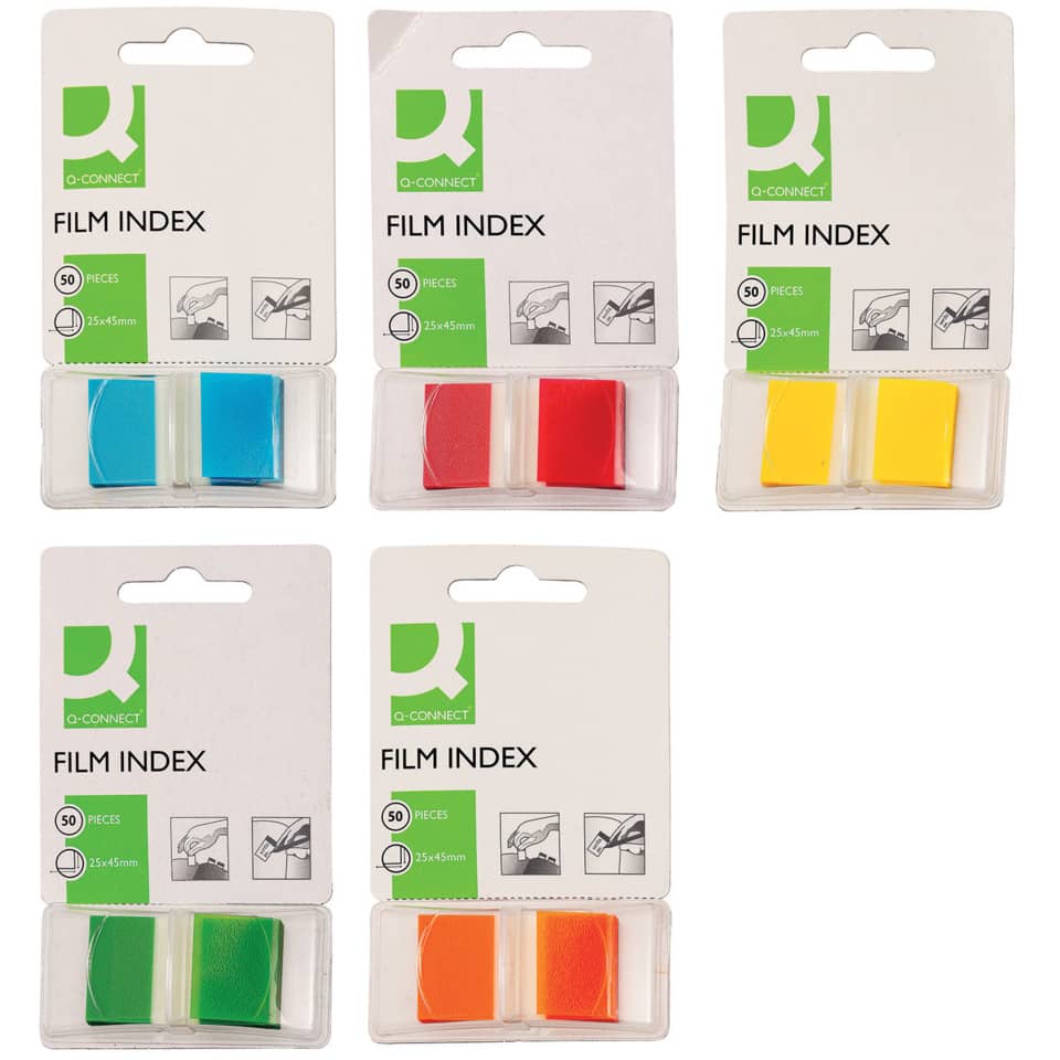 Segnapagina Q-Connect 25x43 mm rosso  Blocchetto da 50 - KF03633