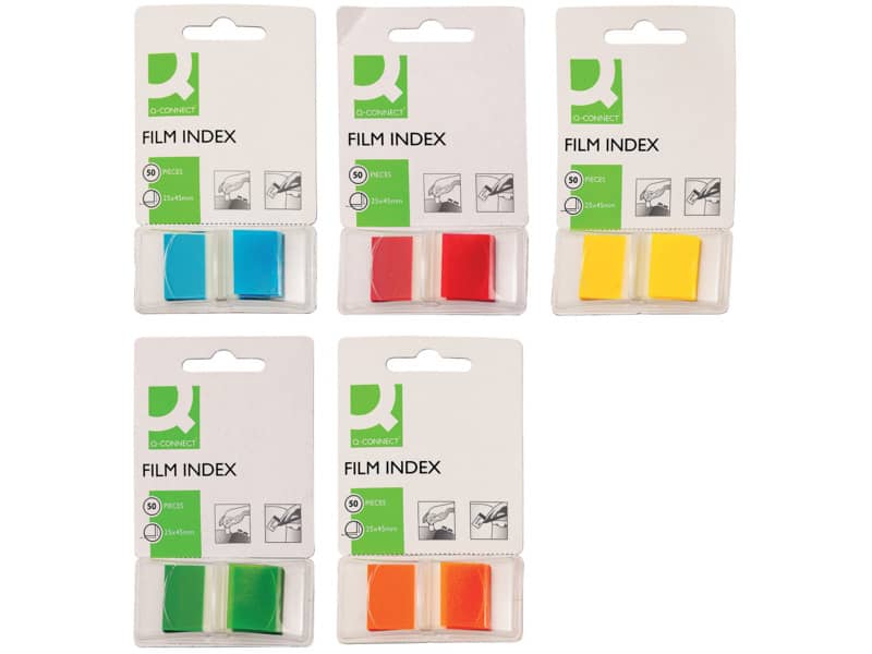 Segnapagina Q-Connect 25x43 mm rosso  Blocchetto da 50 - KF03633