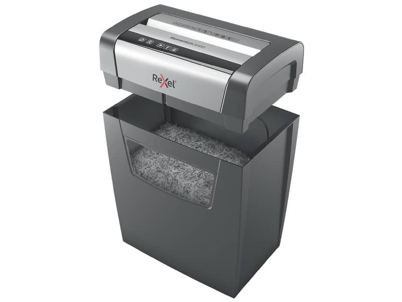 Distruggidocumenti uso moderato Rexel Momentum X410 - P-4 - 23 L - taglio a frammenti 4x28mm - 2104571EU