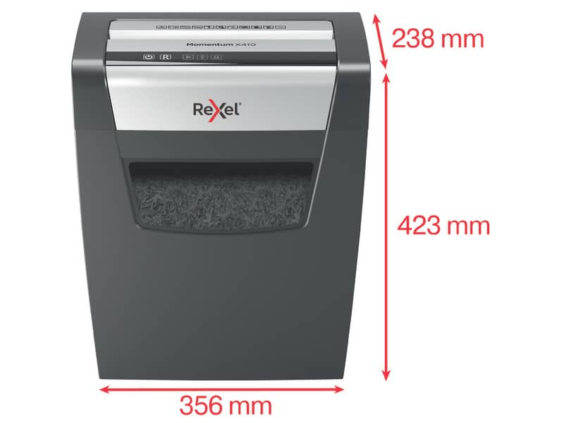 Distruggidocumenti uso moderato Rexel Momentum X312 - P-3 - 23 L - taglio a frammenti 5x42 mm - 2104572EU