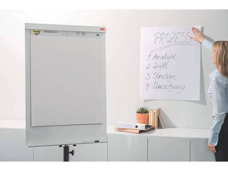 Blocco di fogli da parete Post-it® Super Sticky 63,5x77,5 cm bianco Conf. 2 pezzi - 559
